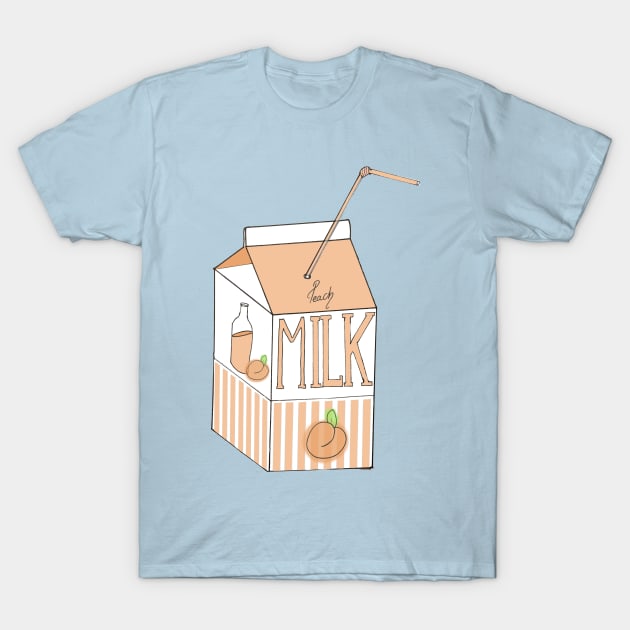 Peach Milk T-Shirt by Kcael